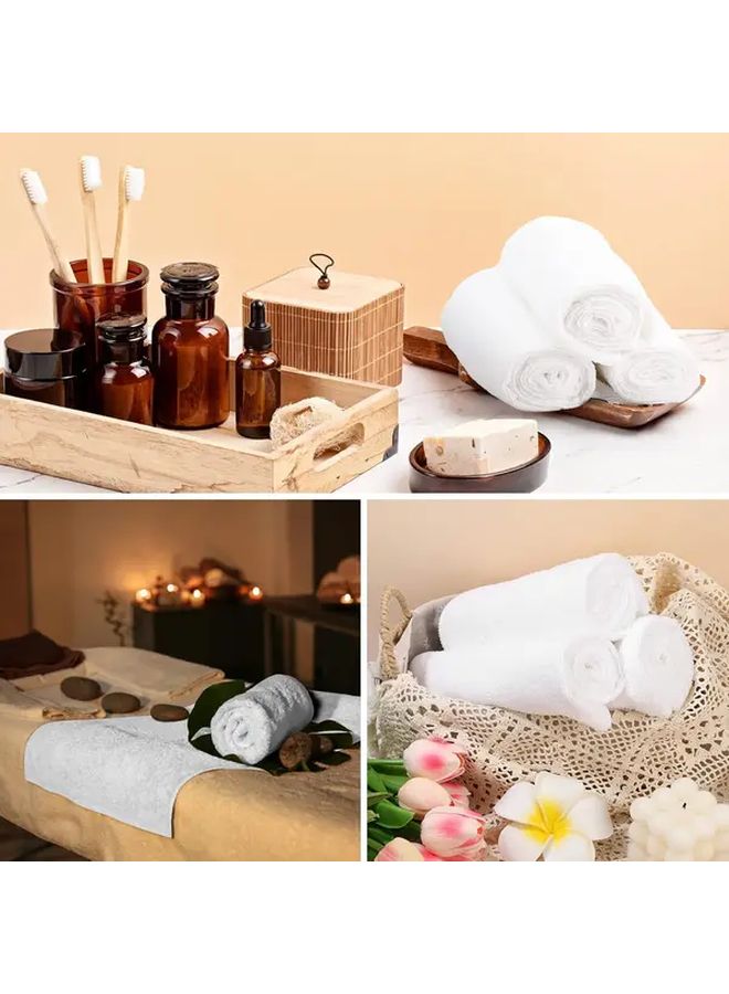 30PCS White Salon Hair Towels High Absorbency Bleach Resistant Large Bath Towels - Image 4